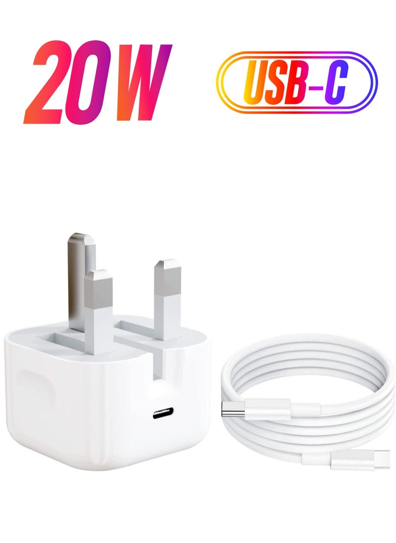 Generic Apple 20W USB-C Power Adapter for iPhone 13 Series & iPad Pro - White  - Image 1