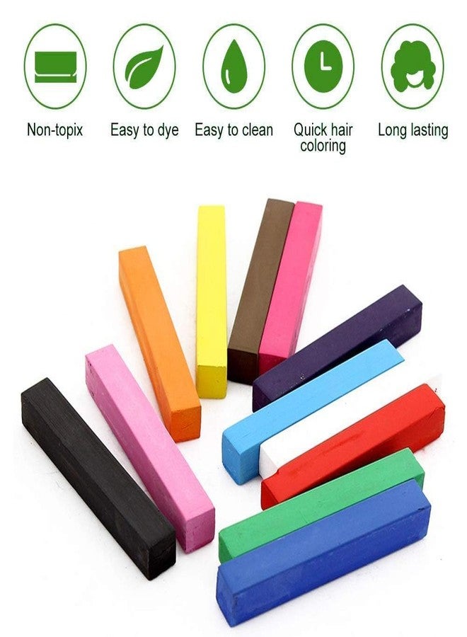 ARROLLIANT Temporary Hair Chalk Washable Hair Color Safe for Kids And Teen For Halloween Cosplay Party Girls Gift Kids Toy Birthday Christmas Gifts For Girls - 12 Bright Colors - Image 3