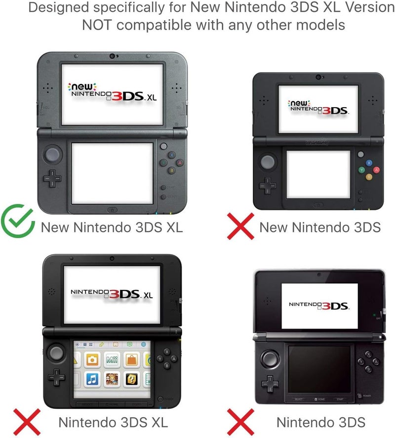 VSEER New 3DS XL Case - Ultra Clear Crystal Transparent Hard Shell Protective Case Cover Skin for New 2015 Nintendo 3DS XL LL - [New Modified Hinge-Less Design] - Image 2