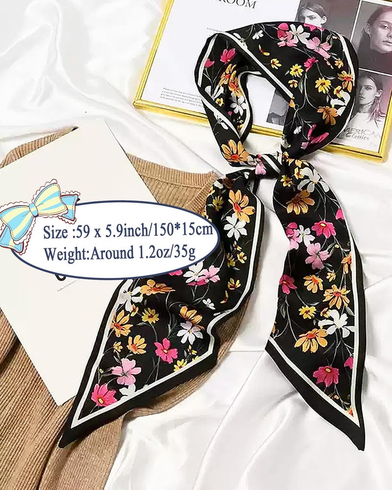 Saiusloa Purse Scarf For Handbags Head Scarves For Women's Hair Bags Scarfs Long Skinny Scarves Fashion Silky For Headbands-A1 - Image 3