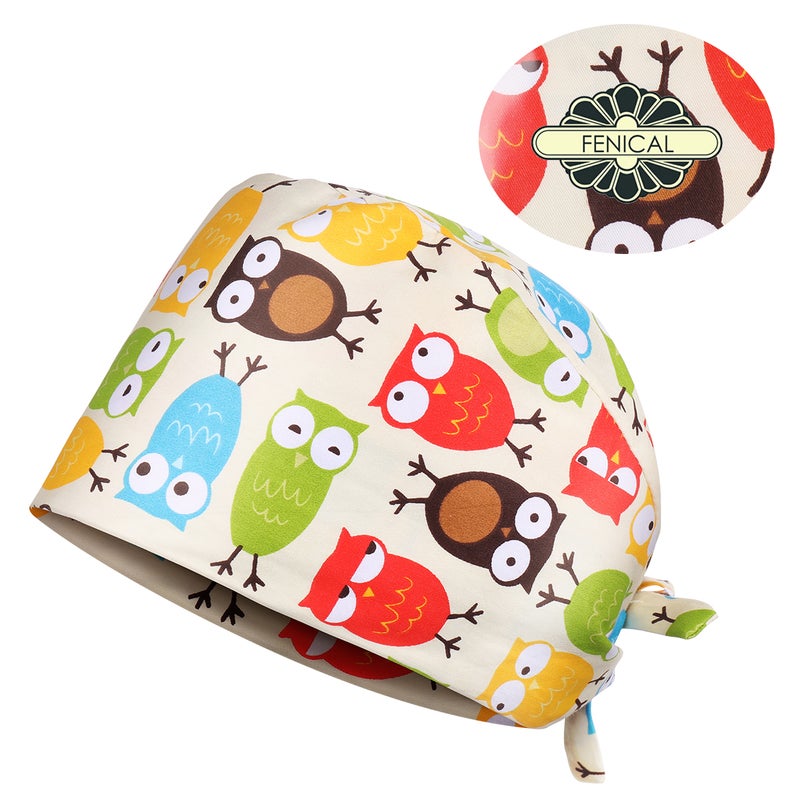2pcs FENICAL Cotton Hat Fashion Patterned Sweat Absorption Printed Hat for Women Ladies Girls - Image 4