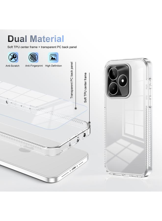 اس-توب جراب لهاتف Realme C53، جراب هاتف هجين من مادة TPU من الأكريليك الشفاف المقاوم للانزلاق، مقاس 2.5 مم - Image 3