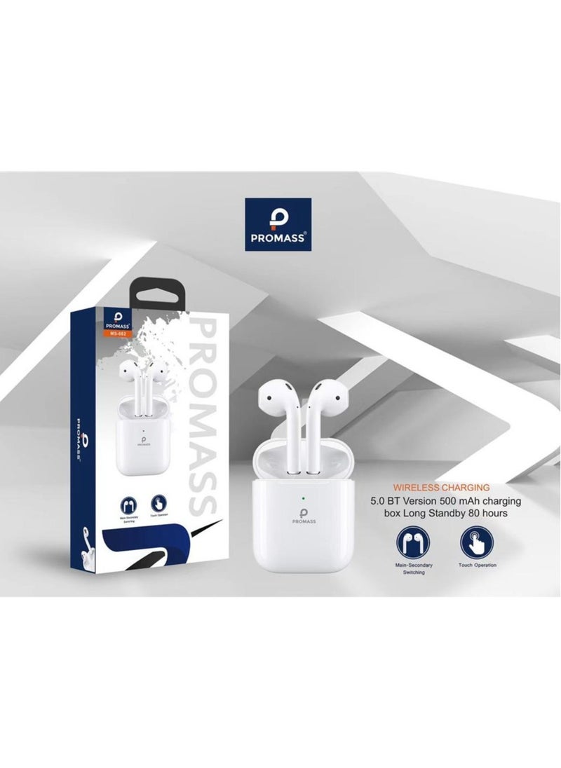 PROMASS - Original Bluetooth headset from Promas, first version, a wireless Bluetooth headset that supports wireless charging, features clear sound and noise isolation, works on all mobile phones such as iPhone - Image 1