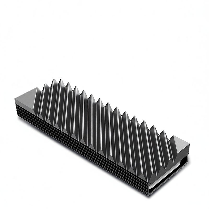 M.2-3 Radiator M.2 SSD Heat Sink Aluminum Heat Sink Tool-free Design Radiator with Thermal Pad for M.2 2280 SSD Grey - Image 3