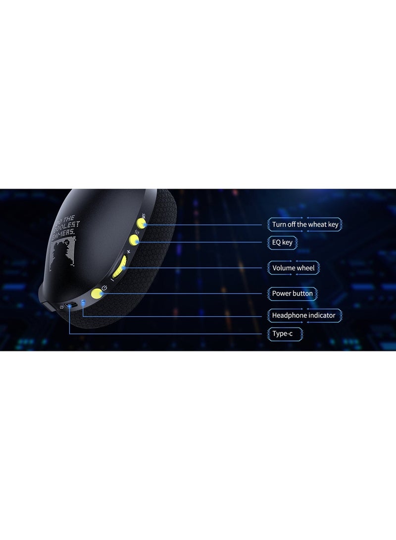 أونيكوما سماعة ONIKUMA B2 ثلاثية الاتصال (سلكي + بلوتوث + 2.4G) بدرايفر 40 مم – لون أسود - Image 3