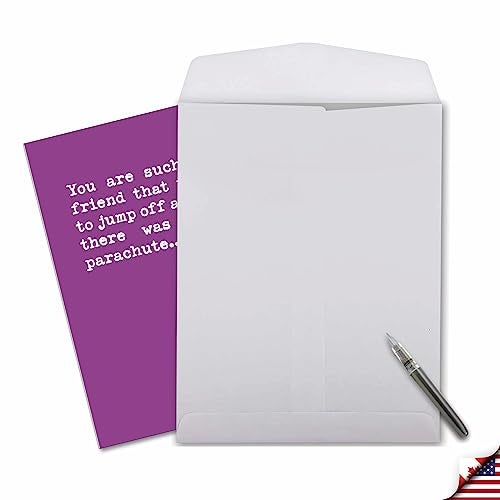 NobleWorks Jumbo Hysterical Birthday Greeting Card 8.5 x 11 Inch with Envelope (1 Pack) Large Jumbo Bday One Parachute J0936 - Image 4