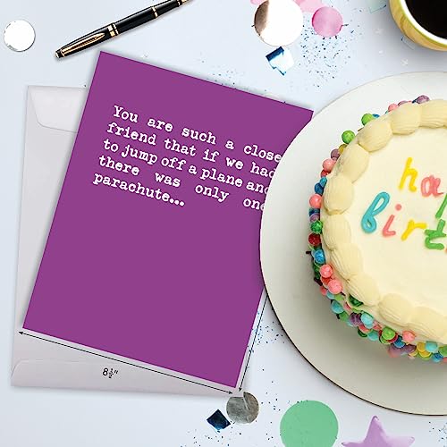 NobleWorks Jumbo Hysterical Birthday Greeting Card 8.5 x 11 Inch with Envelope (1 Pack) Large Jumbo Bday One Parachute J0936 - Image 5