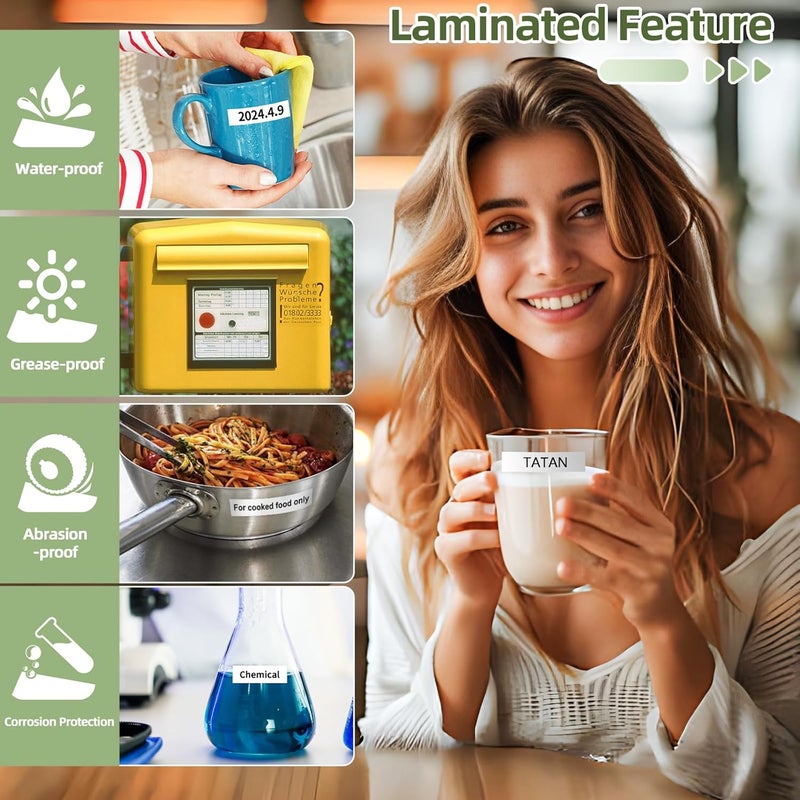 لايبل كينجدوم ملصقات متوافقة مع علامة KINGDOM بديلة لشريط Brother P-Touch TZe-231 TZ231 مقاس 12 مم 0.47 بوصة مغلف من نوع TZ بالأسود على الأبيض يعمل مع آلة صنع الملصقات PTouch PTD210 PTH110 PTD400، عبوة من قطعتين - Image 3