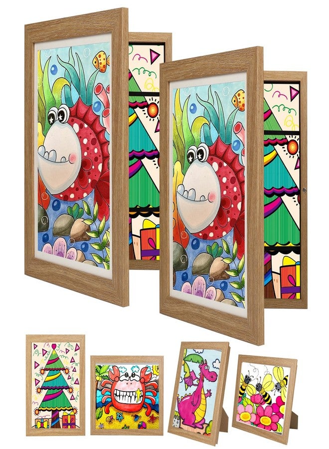 wesellcan إطارات فنية للأطفال قابلة للتغيير من ويسيلكان (عبوة من قطعتين) - إطار فني للأطفال، مقاس 10 × 12.5 بوصة، إطارات فنية بفتحة أمامية لفن الأطفال، إطارات صور لأعمال الأطفال الفنية، إطارات فنية للأطفال لعرض وتخزين المشاريع الفنية - Image 1