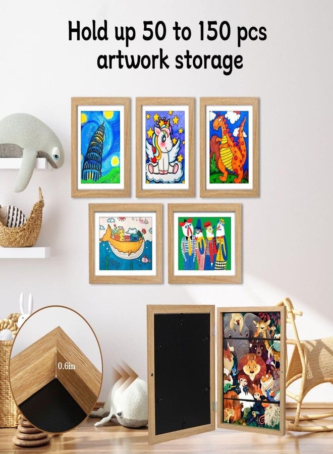 wesellcan إطارات فنية للأطفال قابلة للتغيير من ويسيلكان (عبوة من قطعتين) - إطار فني للأطفال، مقاس 10 × 12.5 بوصة، إطارات فنية بفتحة أمامية لفن الأطفال، إطارات صور لأعمال الأطفال الفنية، إطارات فنية للأطفال لعرض وتخزين المشاريع الفنية - Image 5