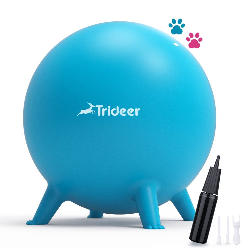 Trideer Trideer Flexible Seating for Classroom Elementary, Yoga Ball Chairs for Kids, Wobble Chair of School Supplies for Sensory Kids, Student Desk Chairs for Homeschool (Blue, 55cm)  - Image 1