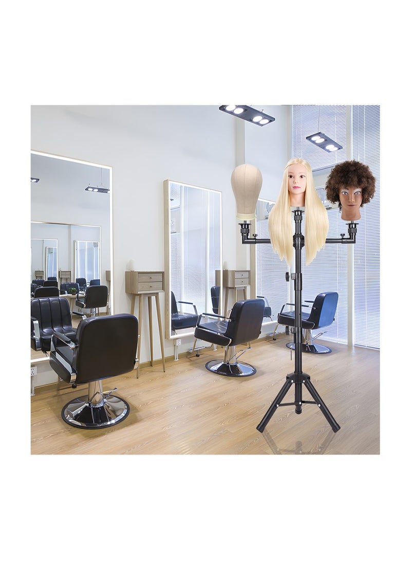 New three wig stand holder wig stand tripod and canvas mannequin head for wigs making kit wig stand for styling wig head stand - Image 3