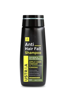 Ustraa Anti Hair Fall Shampoo 250ml Clinically tested to reduce hairfall by 64%, Dermatologically Tested With Apple Cider Vinegar Strengthens Hair Cleans Scalp