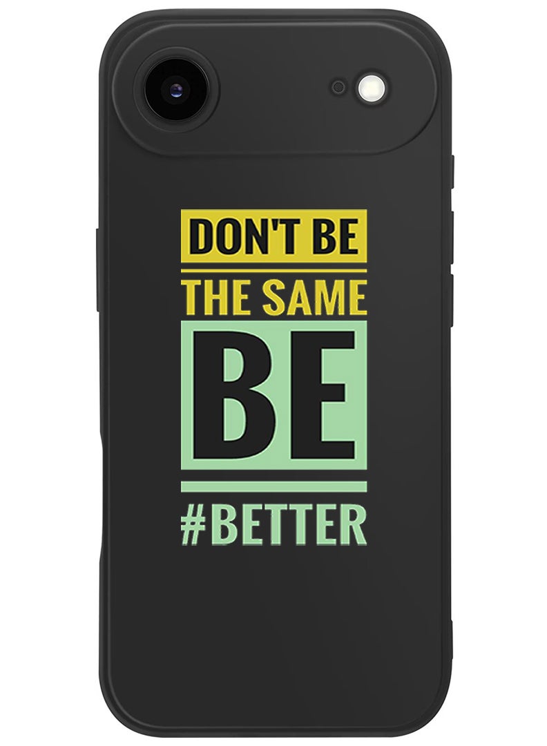 Theodor Protective Slim Fit Case Liquid Silicone Cover with Full Body Protection Anti-Scratch Shockproof Case For Apple iPhone 17 Air (Black) Dont be the same - Image 1