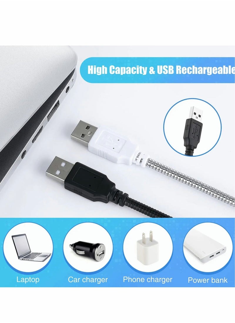 USB LED Light USB Light for Laptop Keyboard Light Gooseneck Light Computer Light Flexible Stick Dimmable LED Lamp Touch Switch for Reading Book 2 PCS  (Black, Blue)