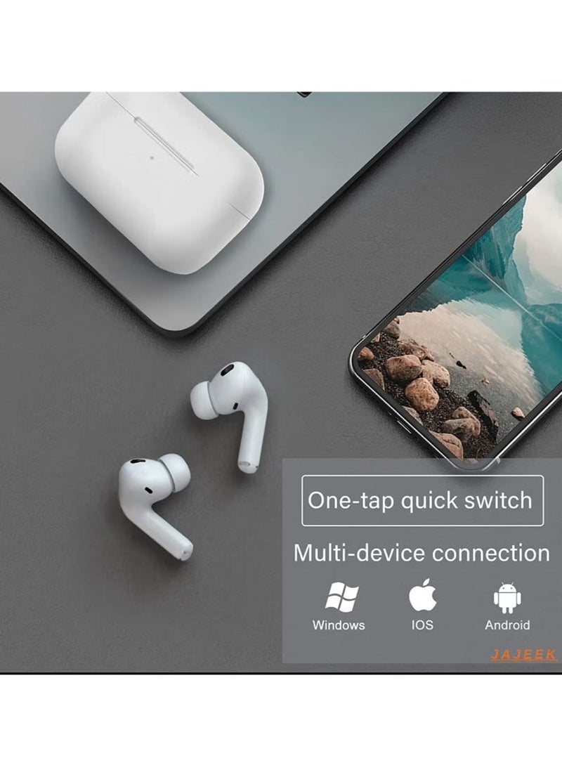 JAJEEK Wireless Earbuds, Air Pods Pro [MFi Certified] Bluetooth Earbuds Stereo Earphones, Bluetooth 5.3 In-Ear Earbuds with Charging Case, IPX7 Waterproof Bluetooth Headphones 30H Playtime, Compatible with iPhone/Android, Premium Sound Quality - Image 2