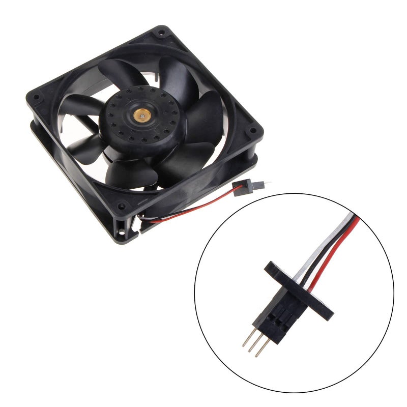 Dual Ball Bearing 120mm 24V Inverter Cooling Fan 12038 0.38A 12cm Three Wire - Image 3
