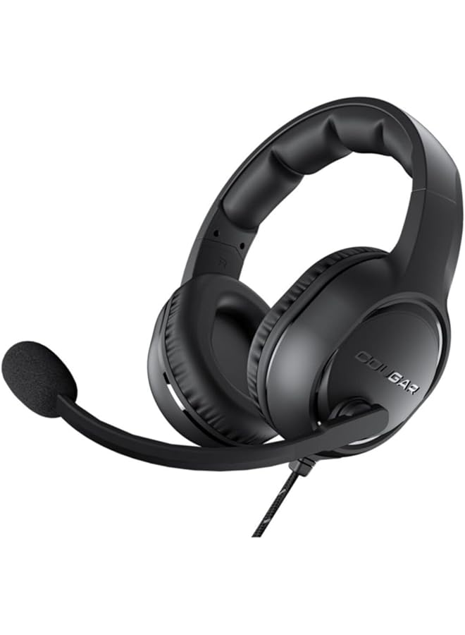 Cougar Gaming Headset Hx330 Driver 50Mm 9.7Mm Noise Cancellation Microphone 3.5Mm Connector Compatible With Ps5 Xbox & Pc
