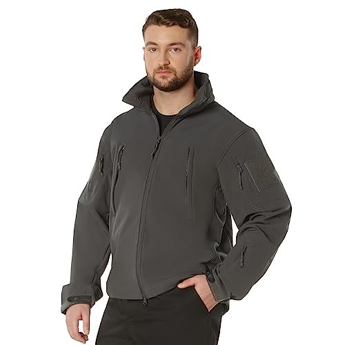 Rothco Special Ops Soft Shell Jacket Tactical Cold and Wet Weather Outdoor Coat Gunmetal Grey XL - Image 1