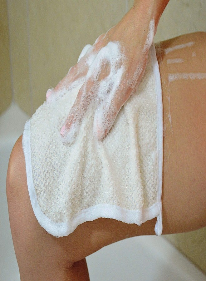 Paradiso Soft-Weave Wash Cloths, Cleansing and Exfoliating, White, Pack of 10 - Image 5