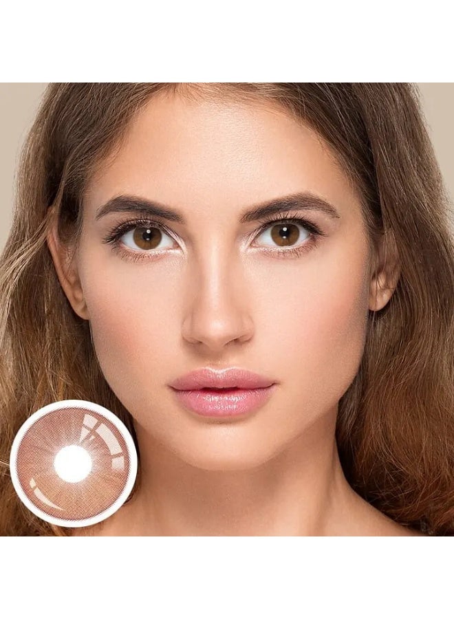 يونيبلينغ عدسات لاصقة ملونة سنوية البني اللوسانسي - Image 2