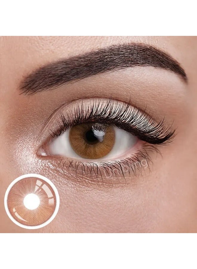 يونيبلينغ عدسات لاصقة ملونة سنوية البني اللوسانسي - Image 4