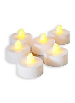 Satyam Kraft SATYAM KRAFT 6 Pcs Flameless & Smokeless Decorative Acrylic Led TeaLight Candles for Home Decor,Gifts,Christmas, Valentine Festival, Anniversary,Birthday,Wedding(Yellow)  - Image 2