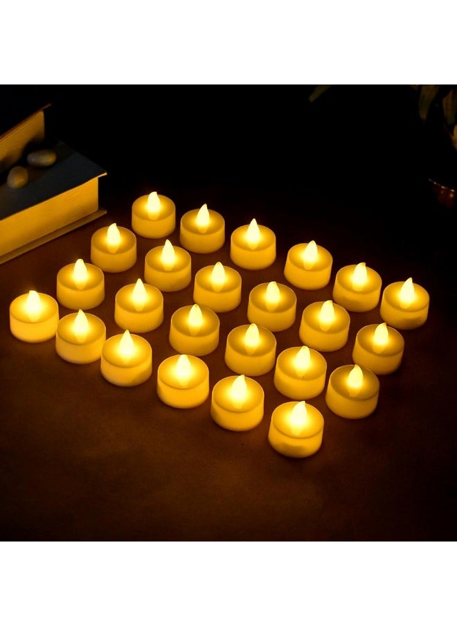 Satyam Kraft SATYAM KRAFT 6 Pcs Flameless & Smokeless Decorative Acrylic Led TeaLight Candles for Home Decor,Gifts,Christmas, Valentine Festival, Anniversary,Birthday,Wedding(Yellow)  - Image 3