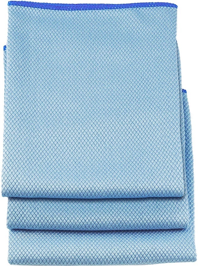LARGE PROFESSIONALGRADE STREAKFREE MICROFIBER TOWELS 3 PACK 18 X 18 MULTIPURPOSE WET DRY CLEANING CLOTHS FOR KITCHEN BATH AUTO APPLIANCES CAR CLEANING SUPPLIES