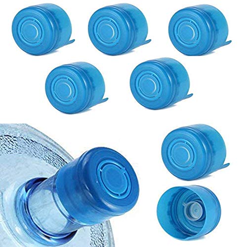 WINBOB 5PCS 55mm 3 and 5 Gallon Non-Spill Caps,Replacement Water Bottle Snap On Cap Anti Splash Peel 5 Piece - Image 1