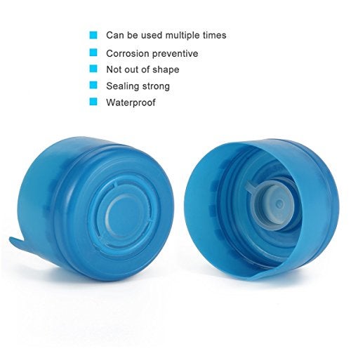 WINBOB 5PCS 55mm 3 and 5 Gallon Non-Spill Caps,Replacement Water Bottle Snap On Cap Anti Splash Peel 5 Piece - Image 4