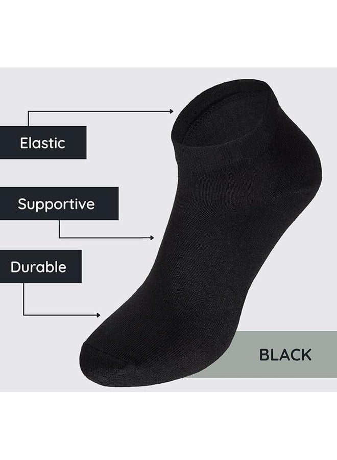 Tango 9 Pairs Men's Short Ankle Socks - free size EU 40 to 46 - Sport socks for men (BLACK - 9 Pairs, 9)  - Image 3