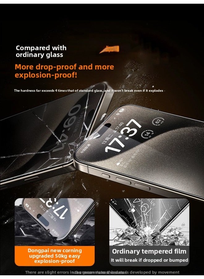 Generic - [Corning Glass] For Iphone 15Pro Max Tempered Film For Iphone13/14 Mobile Phone Film Dust Free Warehouse 15Pro New-Color:[super Clear Corning☆Special Offer 3 Sets] Full Coverage With Curved Edges★30 Times Anti-fall★Free Dust-free Warehouse-Size:For Iphone 12 Pro - Image 1