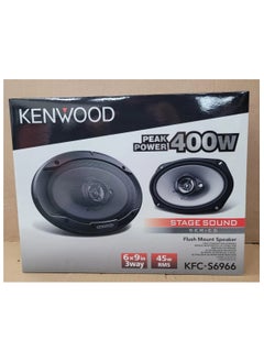 KENWOOD Kenwood KFC-S6966 6 x 9 Inch 400-Watt 3-Way Flush Mount Coaxial Car Speaker Easy Installation - Pai  - Image 1