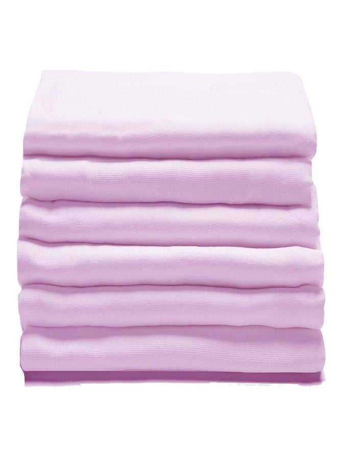 ans Nappy Cloth Set of Baby Pink Soft Pure Cotton and Highly Absorbent (70x70 cms) (24 Pc Set) - Image 2