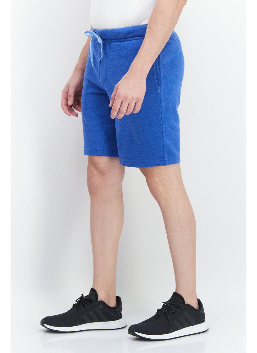 Tailorbyrd Men Fleece Drawstring Basic Short, Royal Blue  - Image 3