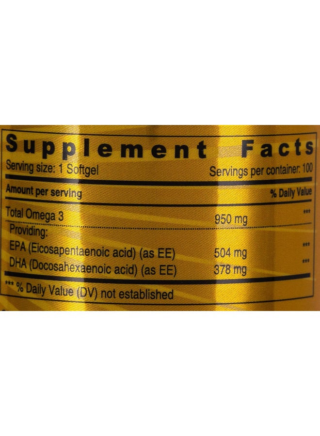 SUNSHINE NUTRITION Ultra Concentrate Omega3 950 Mg Epa And Dha 100 Softgels - Image 4