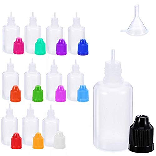 DIY Crafts Pack Of 17 Pcs, Design No # 1, LDPE Plastic Thin Tip Droppers Empty Bottle wit (Pack Of 17 Pcs, Design No # 1) - Image 1