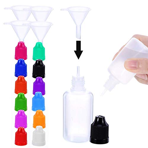 DIY Crafts Pack Of 17 Pcs, Design No # 1, LDPE Plastic Thin Tip Droppers Empty Bottle wit (Pack Of 17 Pcs, Design No # 1) - Image 3