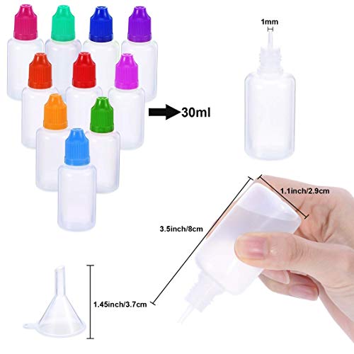 DIY Crafts Pack Of 17 Pcs, Design No # 1, LDPE Plastic Thin Tip Droppers Empty Bottle wit (Pack Of 17 Pcs, Design No # 1) - Image 4