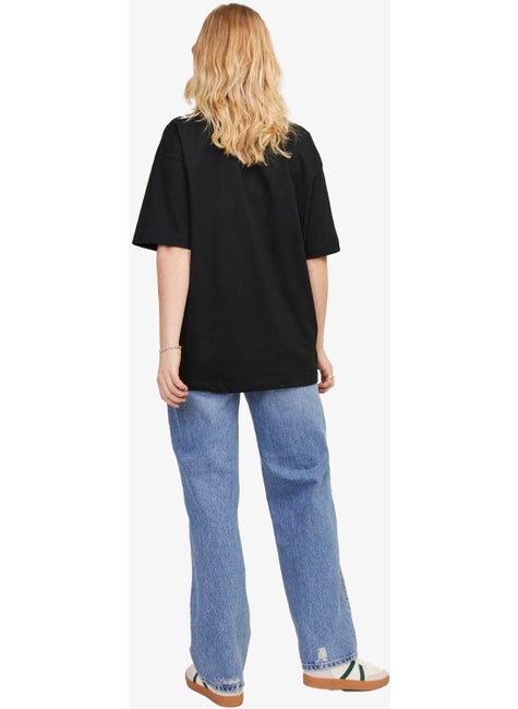 JJXX Jxvaleria Oversize Women's Black T-Shirt 12252007-BLACK  - Image 4
