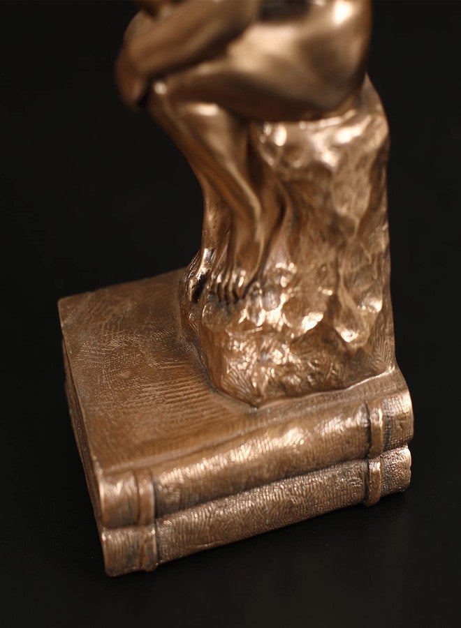 Magicsculp-The Thinker Statue Bookends in Premium Cold Cast Bronze- 7.48-Inch Museum Grade Collectible Figurine (Small-Bookends) - Image 5