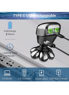 PRIME 7D Electric Razor for Men and Women 5 in 1 Head Shavers for Bald Men Electric Rotary Razor Grooming Kit Cordless Electric Shavers USB Rechargeable Waterproof  - Image 3