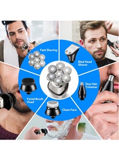 PRIME 7D Electric Razor for Men and Women 5 in 1 Head Shavers for Bald Men Electric Rotary Razor Grooming Kit Cordless Electric Shavers USB Rechargeable Waterproof  - Image 2