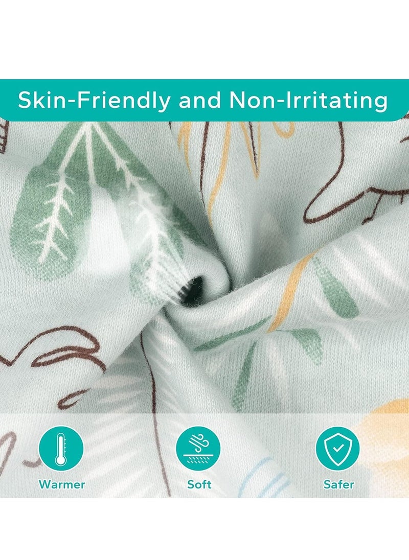 Newborn Wearable Swaddle Sleep Sacks Baby Girl Boy Essentials Green Garden 3-6 Months 2 Pack