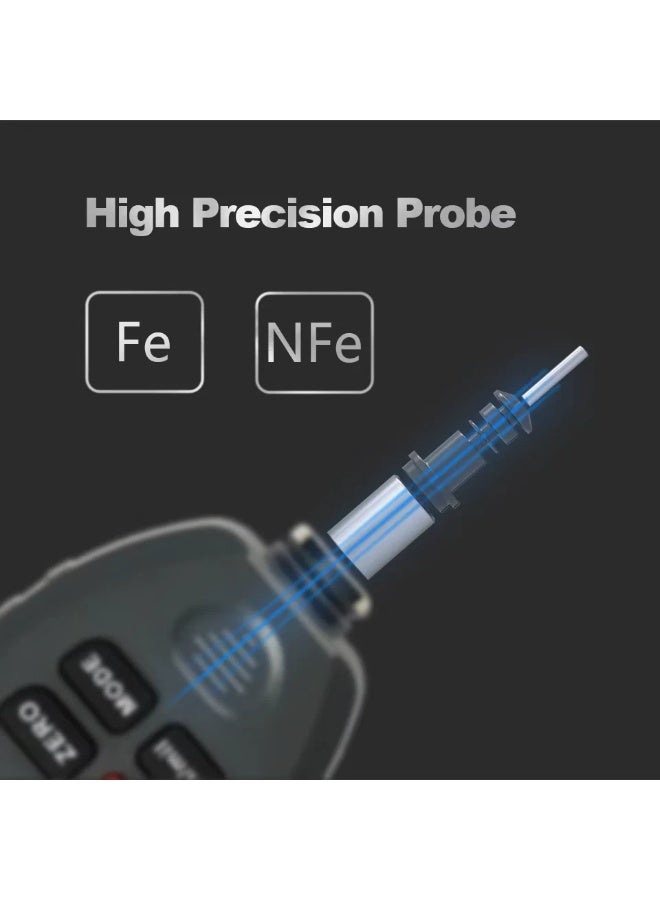 R&D Digital Car Coating Thickness Meter for Used Car Buyers, Paint Mil Thickness Meter Gauge Check The Car’s Original Coating Auto Car Paint Meter, Resolution 0.1μm, Measuring Range 0-1300μm (Grey) - Image 3