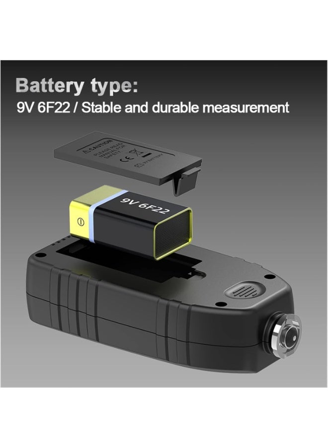 R&D Digital Car Coating Thickness Meter for Used Car Buyers, Paint Mil Thickness Meter Gauge Check The Car’s Original Coating Auto Car Paint Meter, Resolution 0.1μm, Measuring Range 0-1300μm (Grey) - Image 5