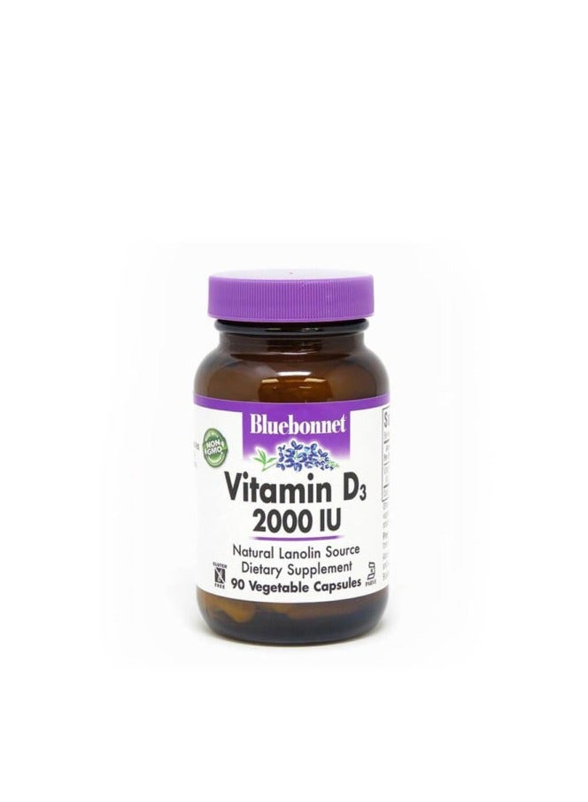 Bluebonnet, VITAMIN D3 2000 IU, 90 Capsules