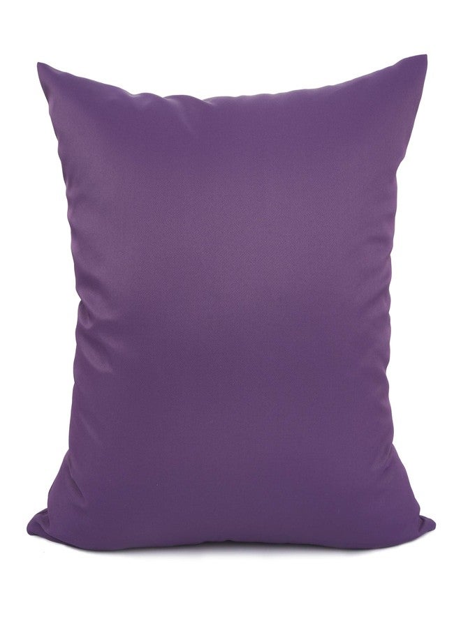 YOUR SMILE Solid Color Outdoors Waterproof Decorative Square Throw Pillow Covers Cushion Cases Pillowcases for Chair Sofa Garden,18 x 18 inch,Purple - Image 1