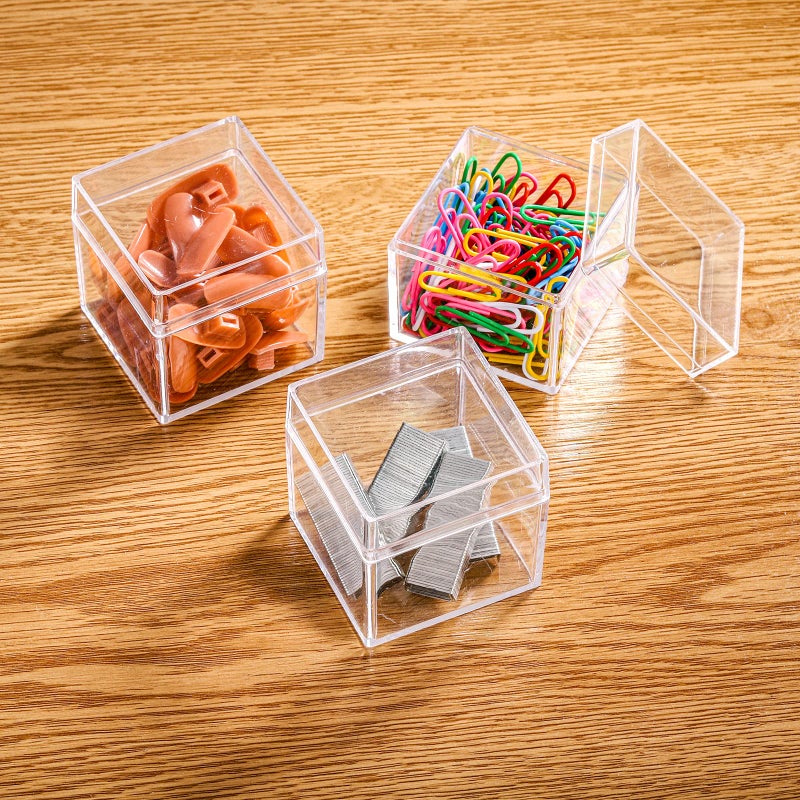 Okllen 36 Pack Acrylic Square Cube, Small Clear Box with Lids, Treat Gift Boxes Candy Storage Container for Cosmetics, Makeup, Jewelry, Party Favor, 2x2x2 Inches - Image 5